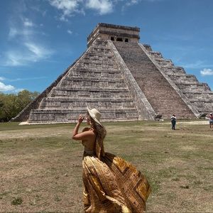Golden hour yellow summer maxi dress